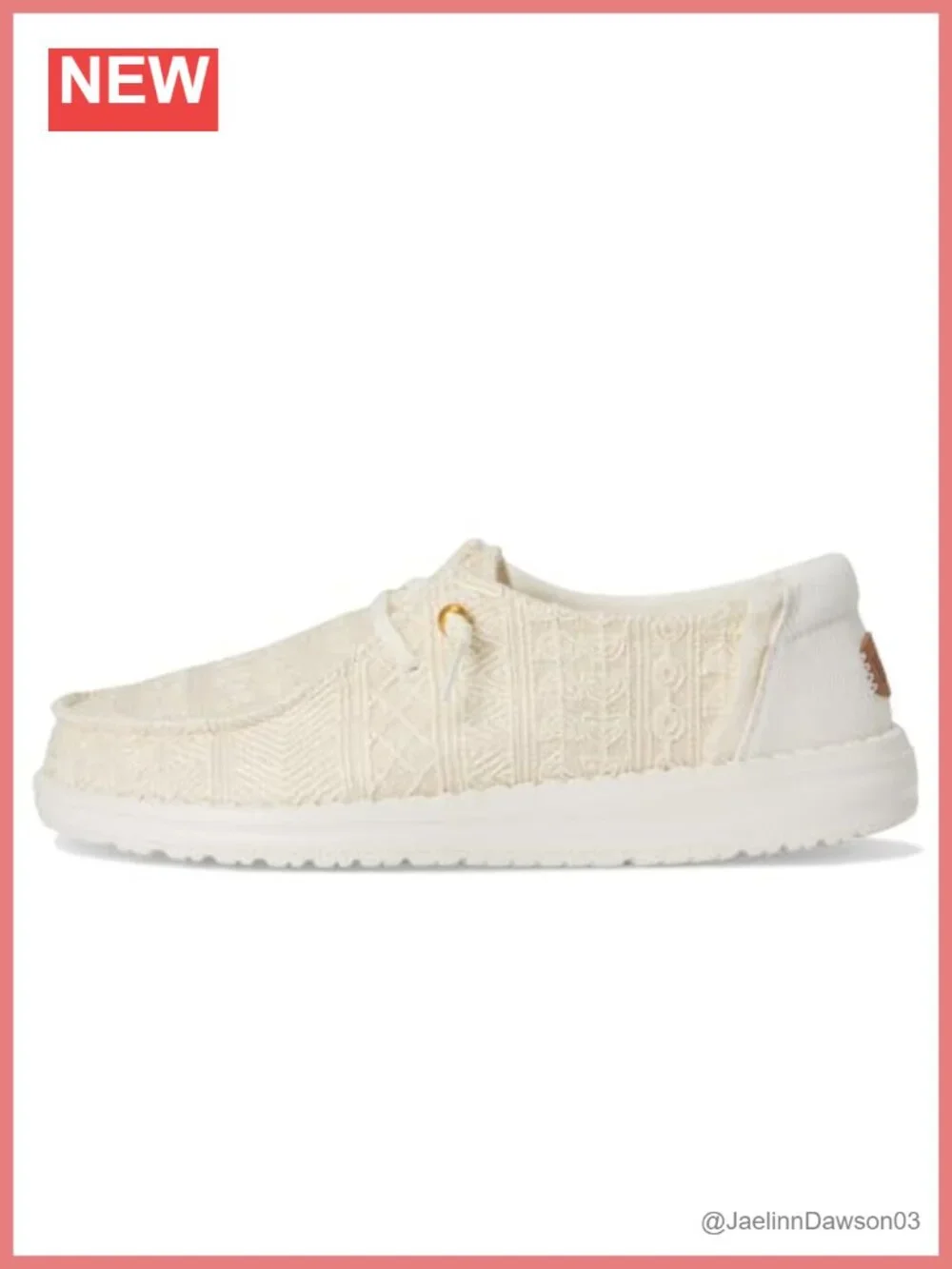 Crochet Lace Slip-On Loafers with Fringe Heel, Cotton, Memory Foam, Flex & Fold